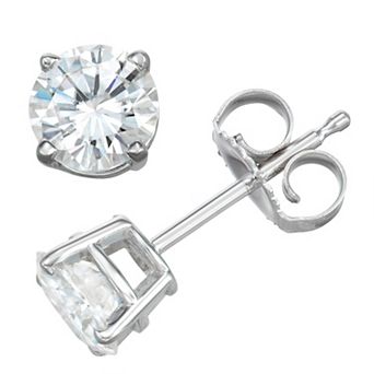 Charles & Colvard 14k Gold 1 Carat T.W. Lab-Created Moissanite Solitaire Stud Earrings