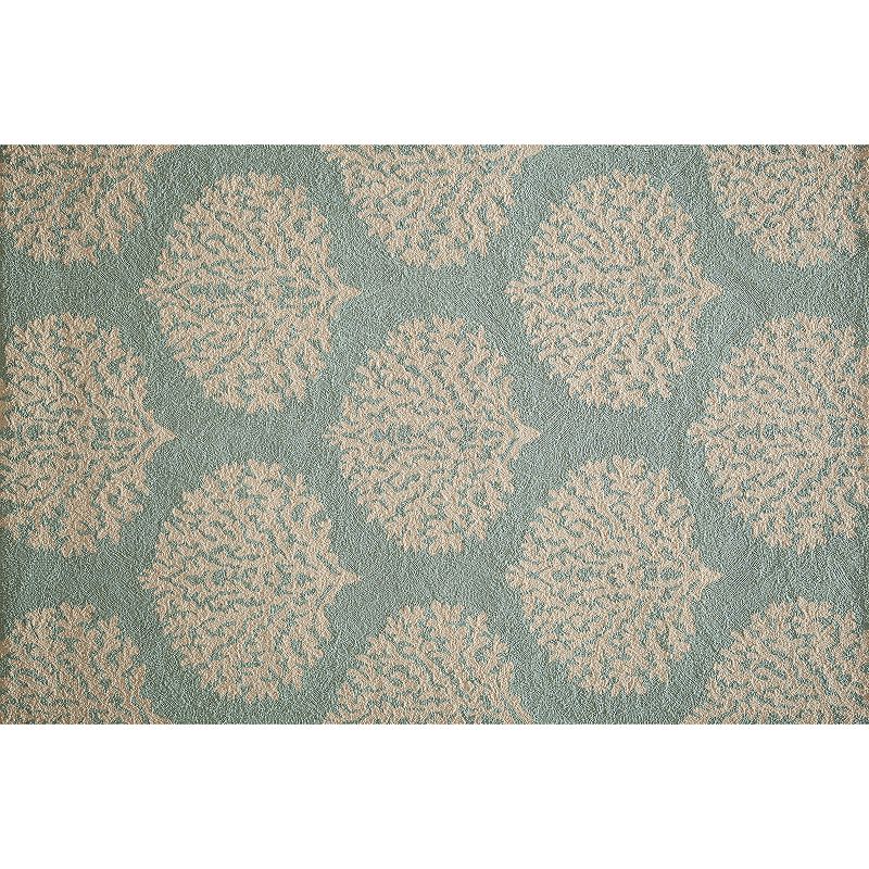 Momeni Veranda Coral Indoor Outdoor Rug, Light Blue, 4X6 Ft