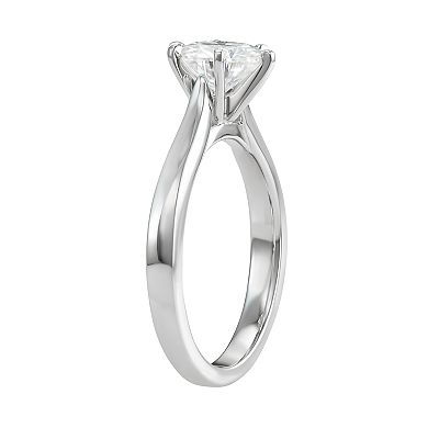 14K Gold 1 Carat T.W. Lab-Created Moissanite 6-Prong Solitaire Ring