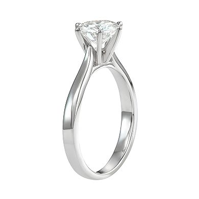 14k Gold 1 1/2 Carat T.W. Lab-Created Moissanite 6-Prong Solitaire Ring