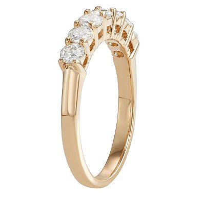 14k Gold 3/4 Carat T.W. Lab-Created Moissanite 7-Stone Band
