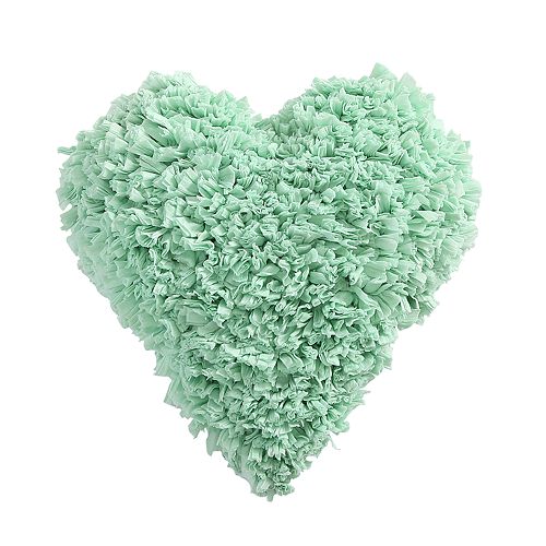 Vcny Calista Heart Paper Shag Decorative Throw Pillow