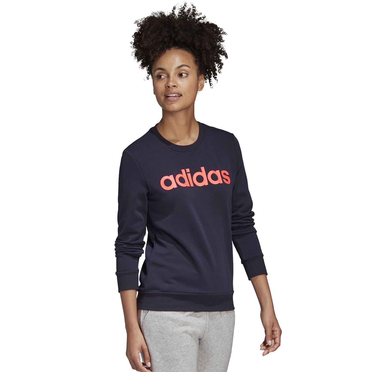 adidas hoodless sweatshirt