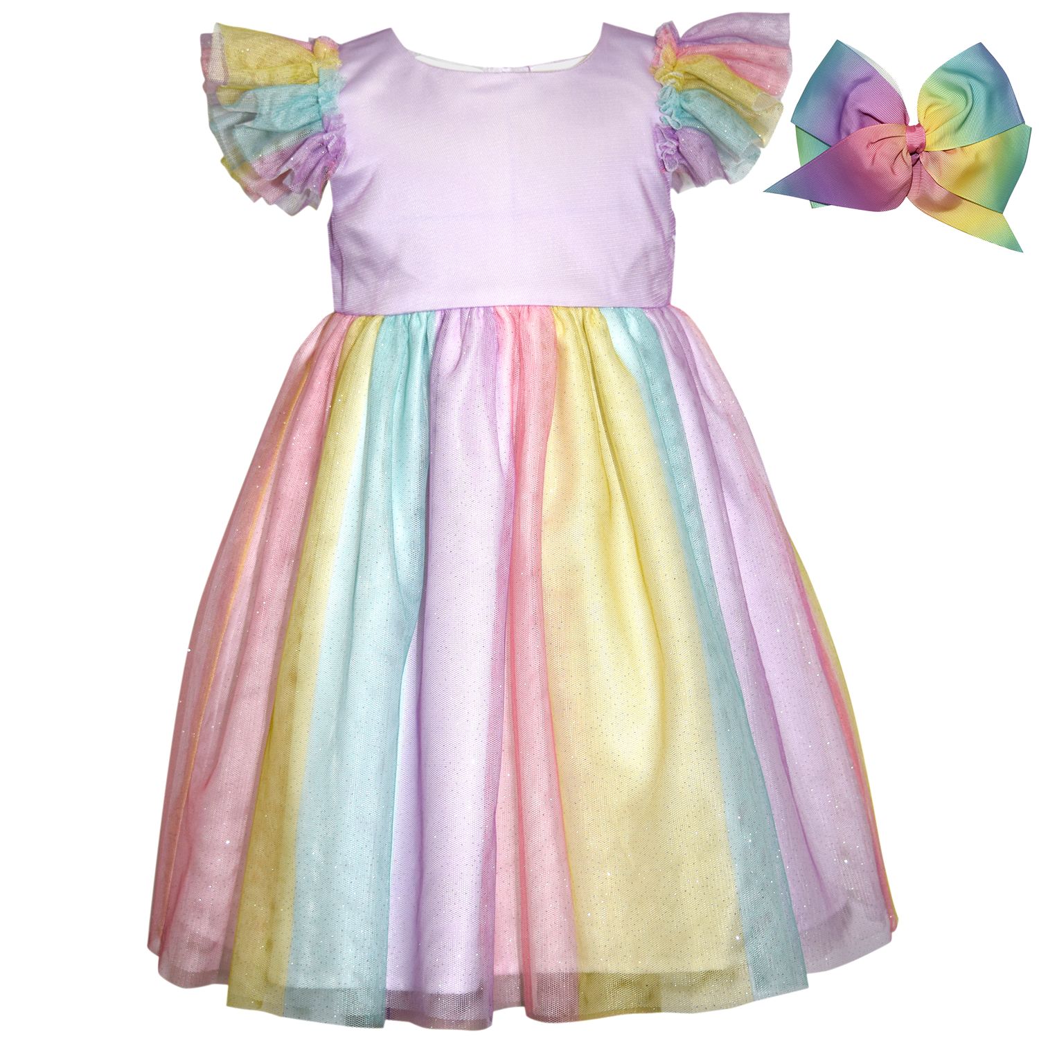 tulle rainbow dress