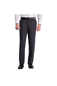 Image of J.m. Haggar Men's Straight-Fit 4-Way Stretch Flat-Front Dress Pants
