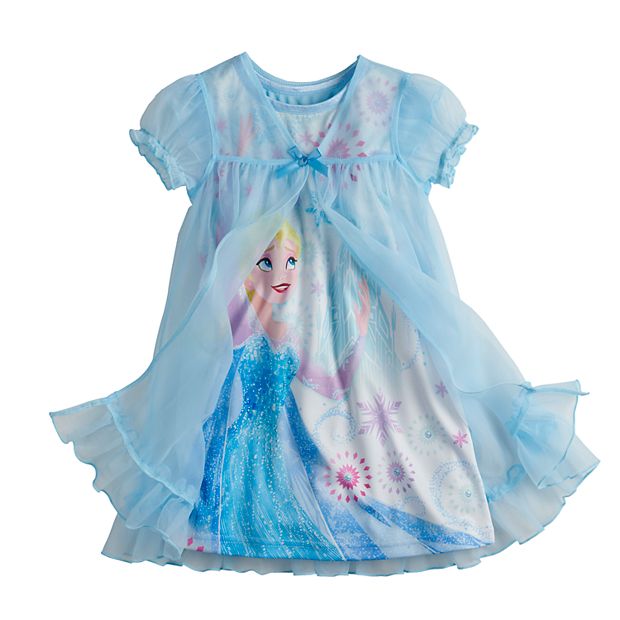 Disney's Frozen Elsa Toddler Girl Dorm Nightgown & Robe Set