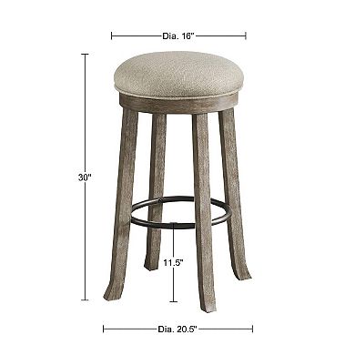 INK+IVY Oaktown Backless Bar Stool with Swivel Seat