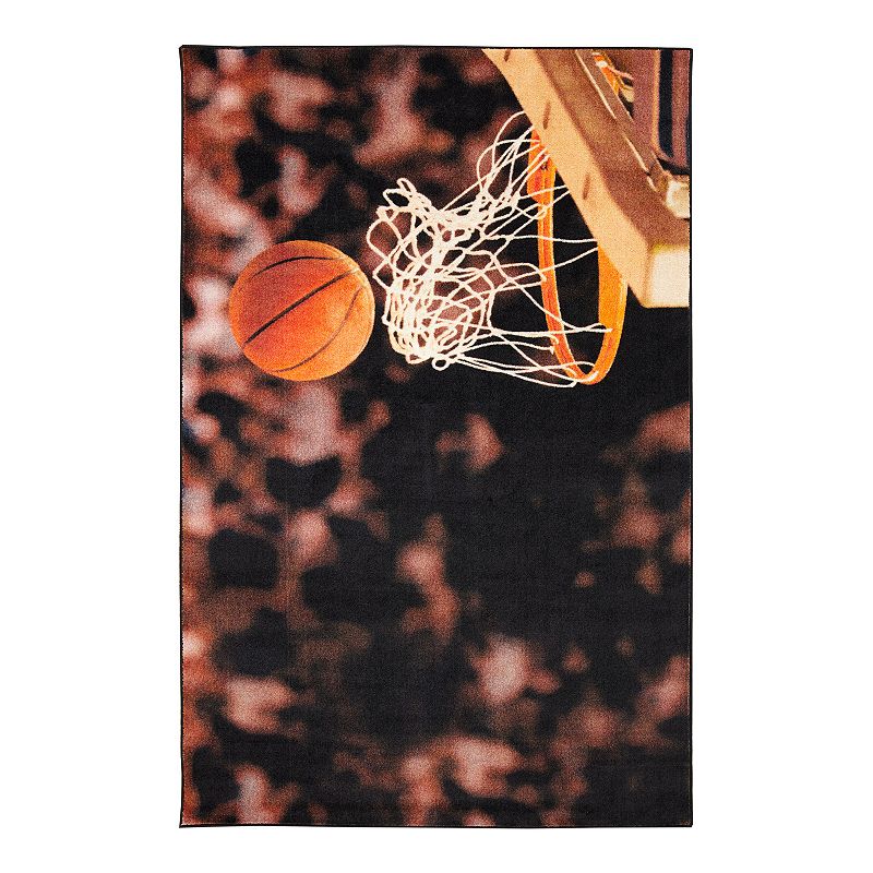 Mohawk Home Kids Prismatic Basketball Hoop EverStrand Rug, Multicolor, 3X5 Ft