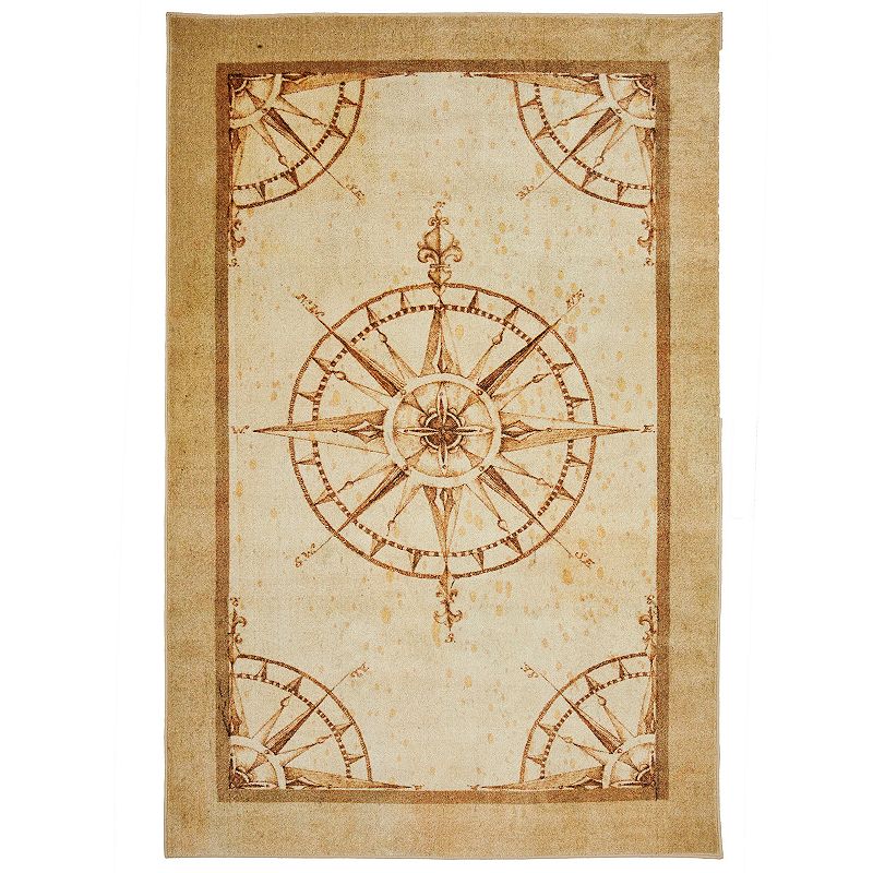 Mohawk Home Prismatic Coast to Coast EverStrand Rug, Beig/Green, 5X8 Ft