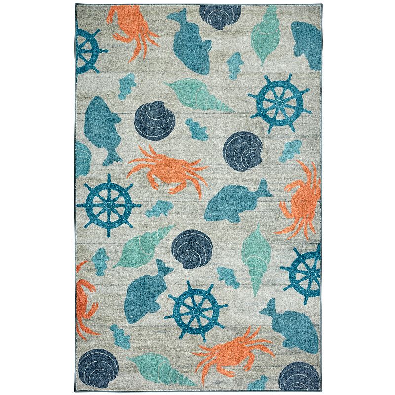 Mohawk Home Prismatic Coastal Otomi EverStrand Rug, Multicolor, 5X8 Ft