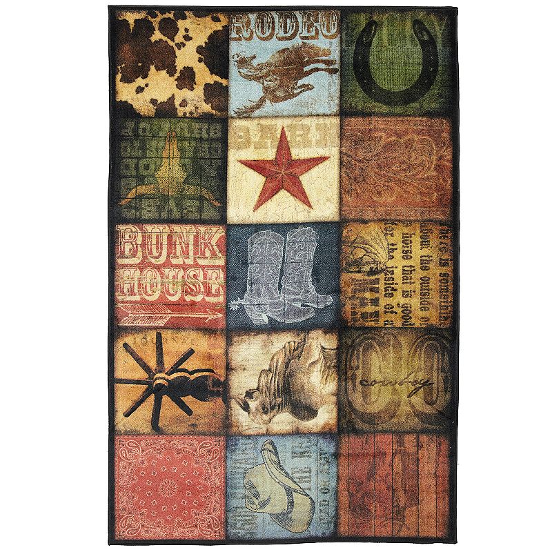 Mohawk Home Prismatic Cowboy Patches EverStrand Rug, Multicolor, 5X8 Ft