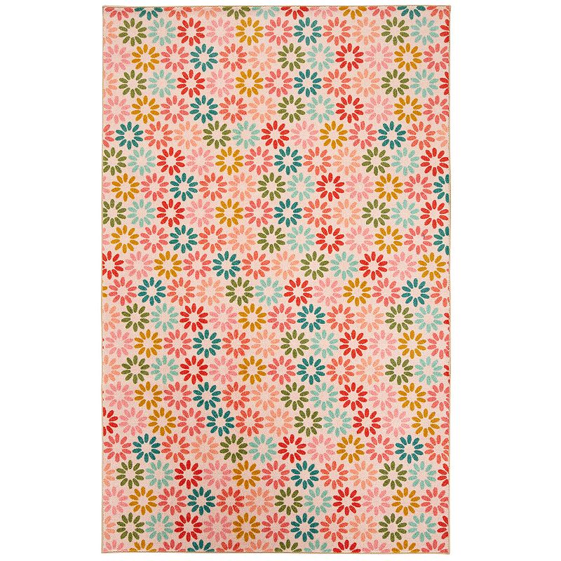 Mohawk Home Kids Prismatic Enchanted Floral EverStrand Rug, Pink, 5X8 Ft