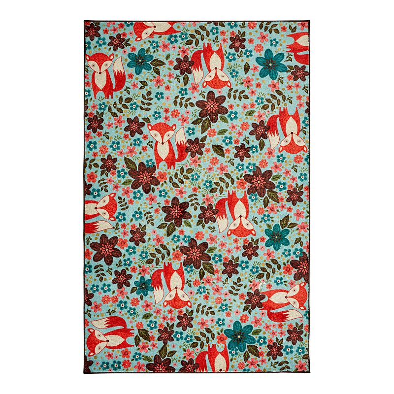 Mohawk Home Kids Prismatic Enchanted Forest Fox EverStrand Rug, Multicolor, 3X5 Ft
