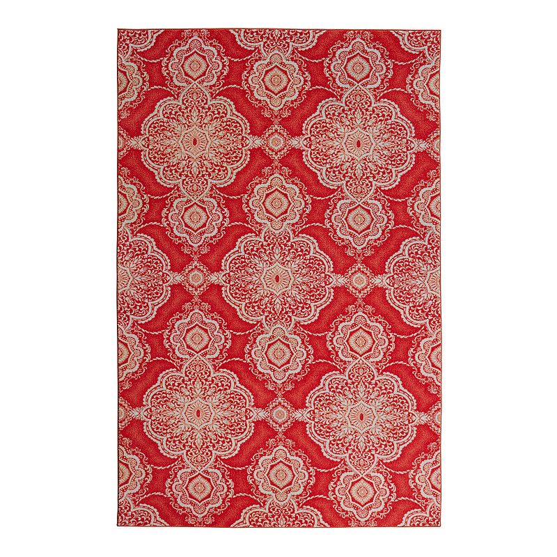 Mohawk Home Prismatic Isabella EverStrand Rug, Red, 8X10 Ft