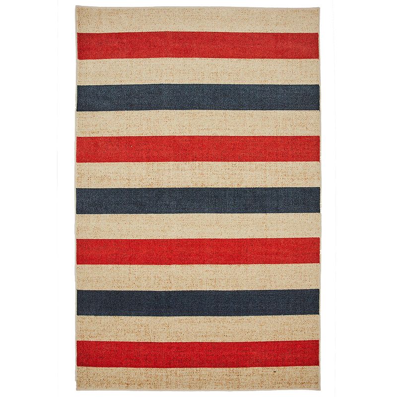 Mohawk Home Prismatic Sailor Stripe EverStrand Rug, Blue, 5X8 Ft