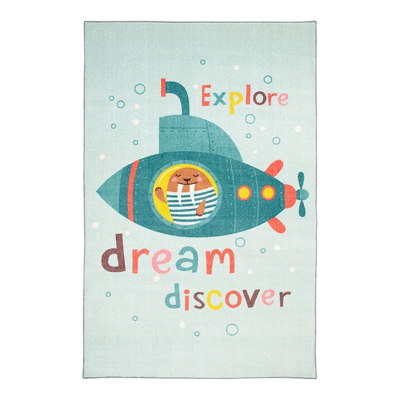 Mohawk Home Kids Prismatic Submarine Dream EverStrand Rug, Multicolor, 3X5 Ft