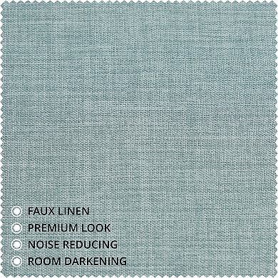 EFF Faux Linen Blackout Window Curtain