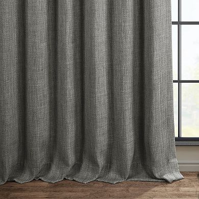 EFF Faux Linen Blackout Window Curtain