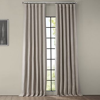 EFF Faux Linen Blackout Window Curtain