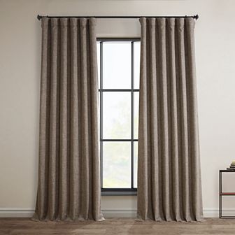 EFF Faux Linen Blackout Window Curtain