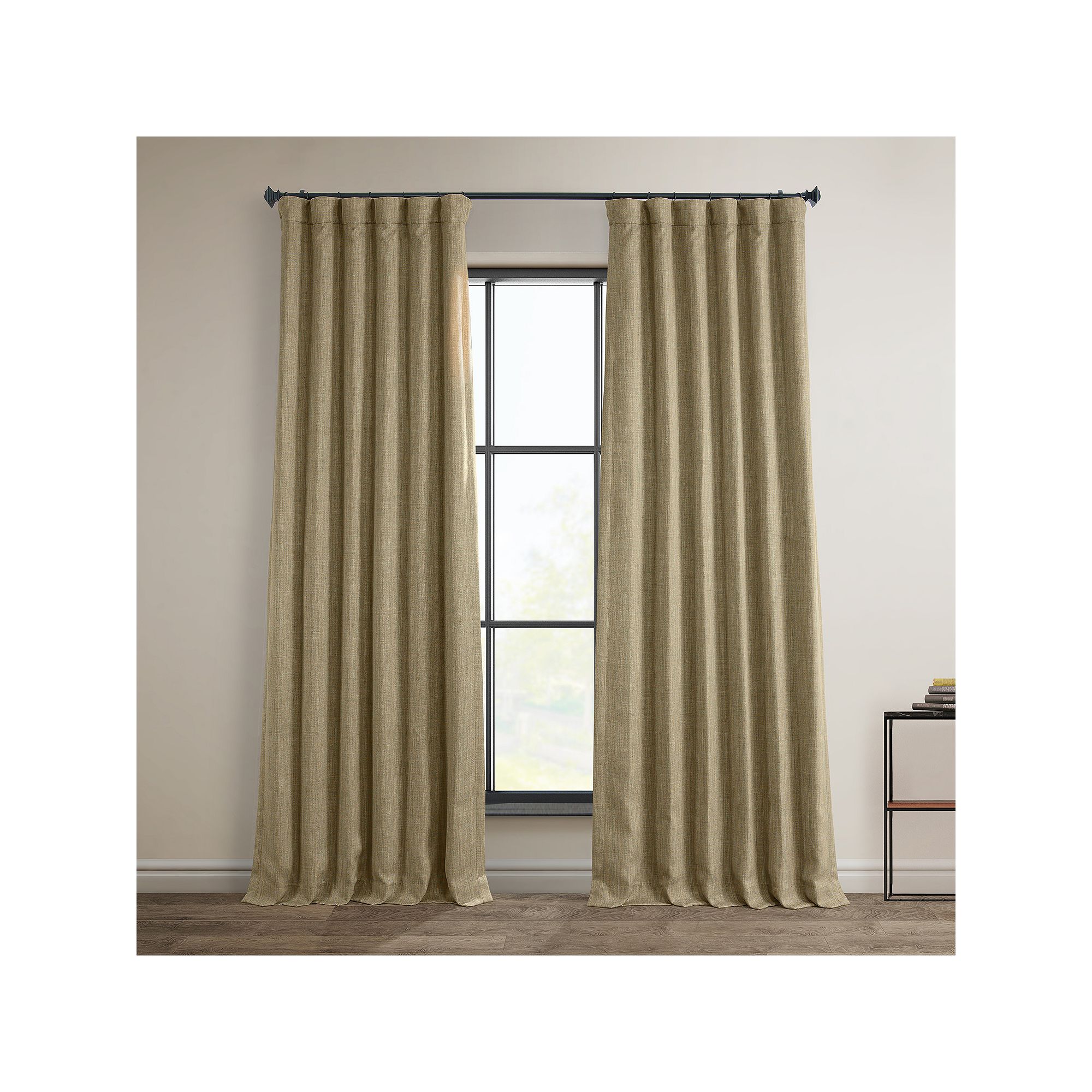 EFF Faux Linen Blackout Window Curtain, Nomad