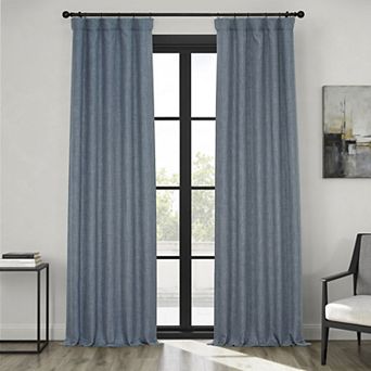 EFF Faux Linen Blackout Window Curtain