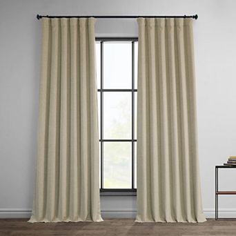 EFF Faux Linen Blackout Window Curtain