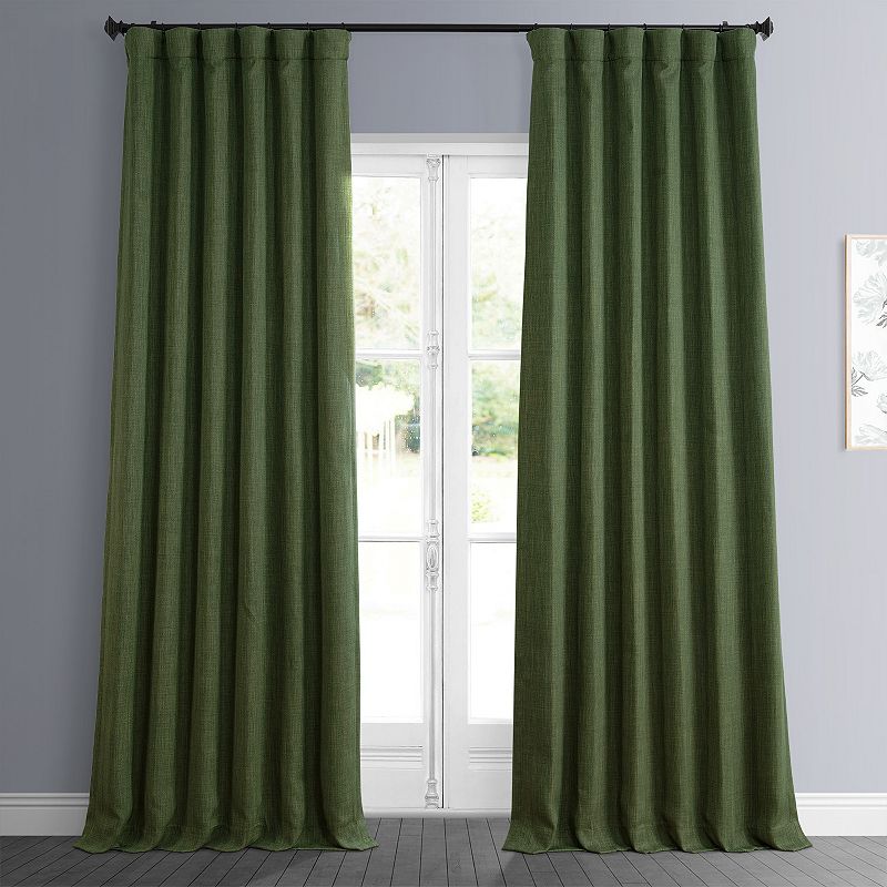 Exclusive Fabrics & Furnishings Blackout Faux Linen Panel, 50" x 84"