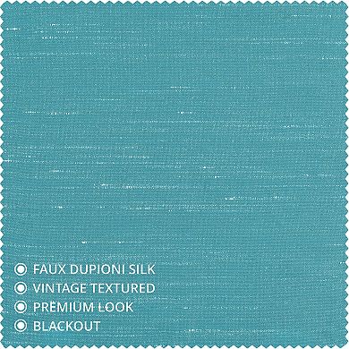 EFF Vintage Dupioni Faux Silk Blackout Curtain Panel