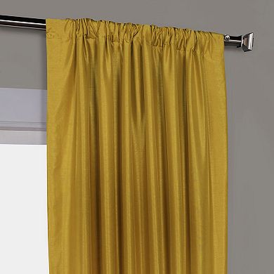 EFF Vintage Dupioni Faux Silk Blackout Curtain Panel