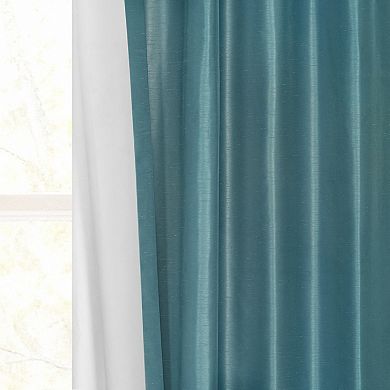EFF Vintage Dupioni Faux Silk Blackout Curtain Panel