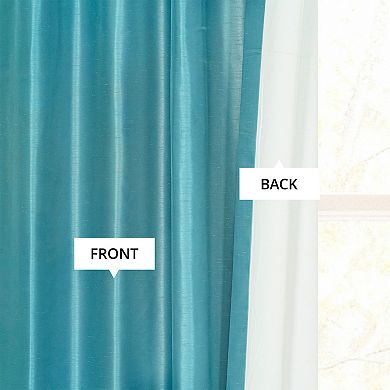 EFF Vintage Dupioni Faux Silk Blackout Curtain Panel