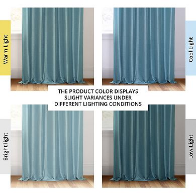 EFF Vintage Dupioni Faux Silk Blackout Curtain Panel