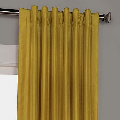 EFF Vintage Dupioni Faux Silk Blackout Curtain Panel