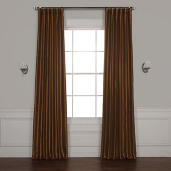EFF Vintage Dupioni Faux Silk Blackout Curtain Panel