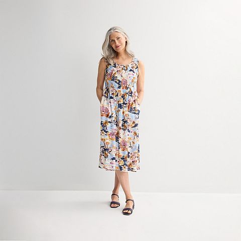 Женские платья Croft & Barrow Women's Croft & Barrow® Smocked Midi Dress