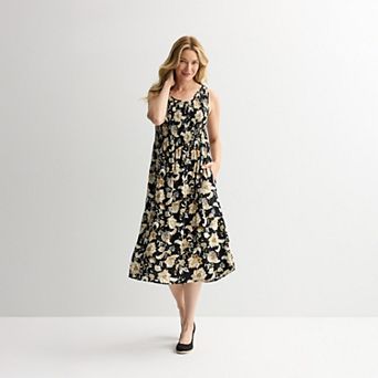 Women's Croft & Barrow® Smocked Midi Dress