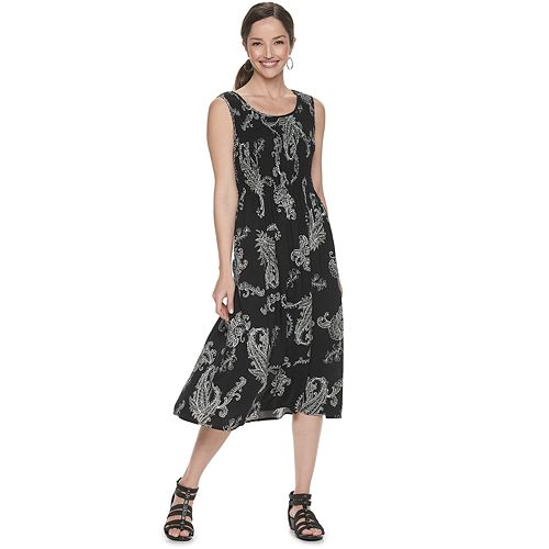 Women's Croft & Barrow® Print Challis Midi Dress