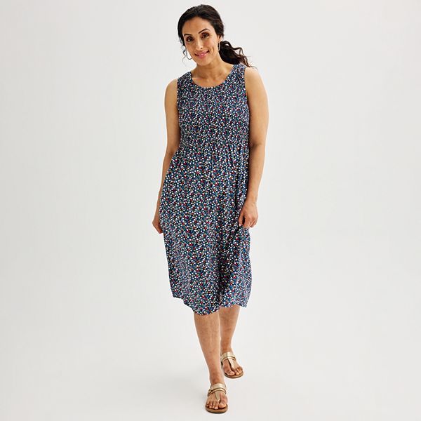 Women's Croft & Barrow® Print Challis Midi Dress