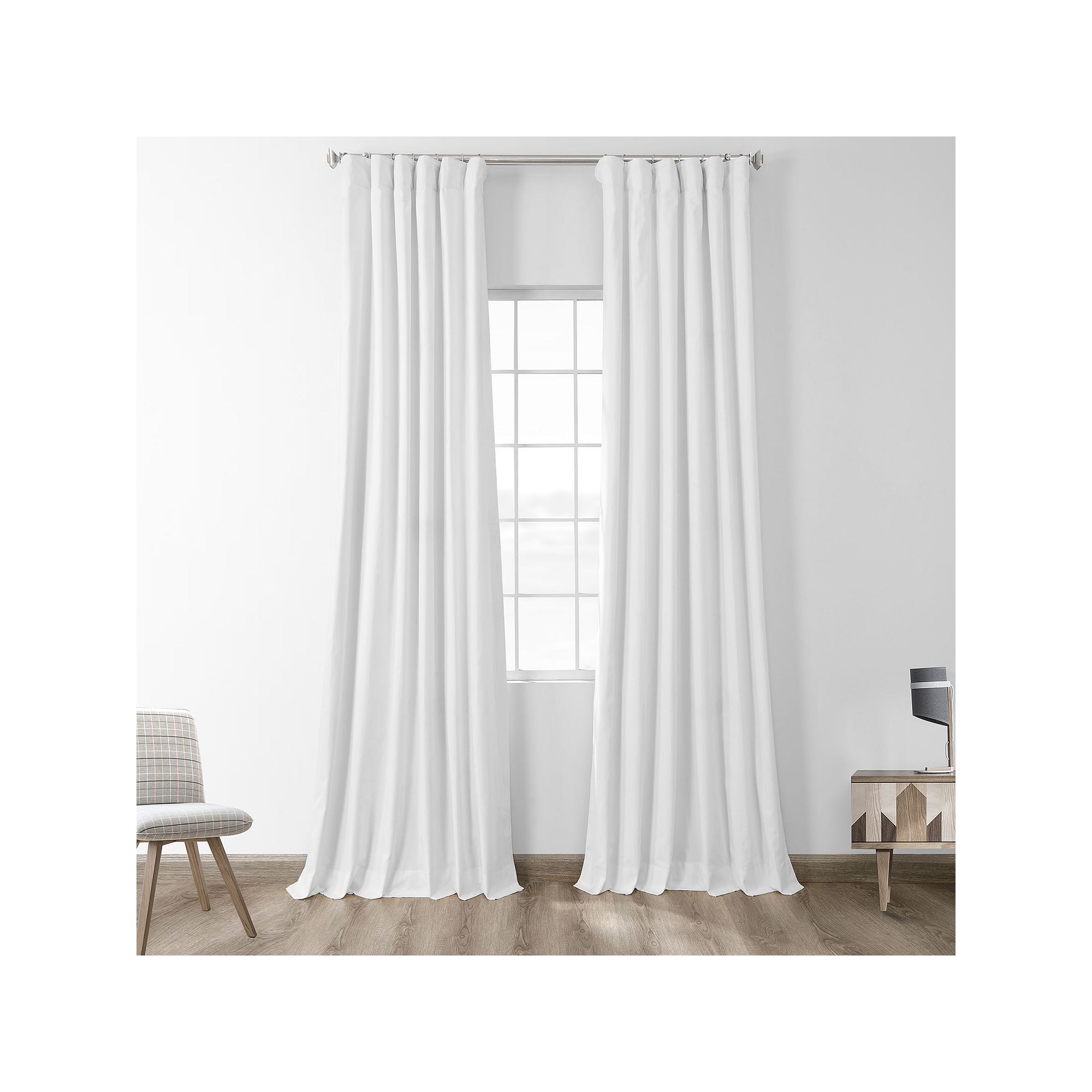 EFF Solid Cotton Blackout Curtain Panel, Fresh Popcorn