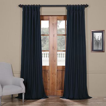 EFF Solid Cotton Blackout Curtain Panel