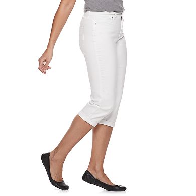 Women's Croft & Barrow® Comfort Waist Cuffed Jean Capris