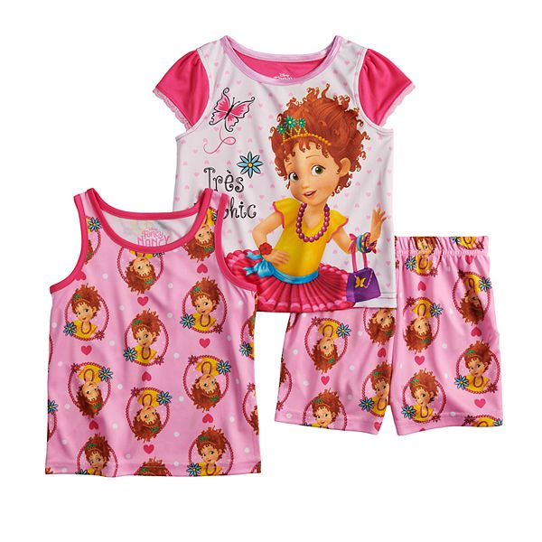Fancy Nancy Toddler Girls 4pc Snug Fit Pajama Short Set Size 2T 3T 4T 