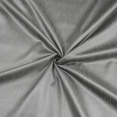 EFF Blackout Vintage Textured Faux Dupioni Silk Pleated Window Curtain Panel
