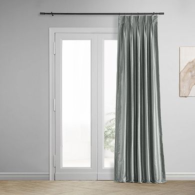 EFF 2-pack Blackout Vintage Textured Faux Dupioni Silk Pleated Window Curtains