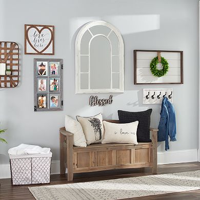 Rustic Windowpane Mirror