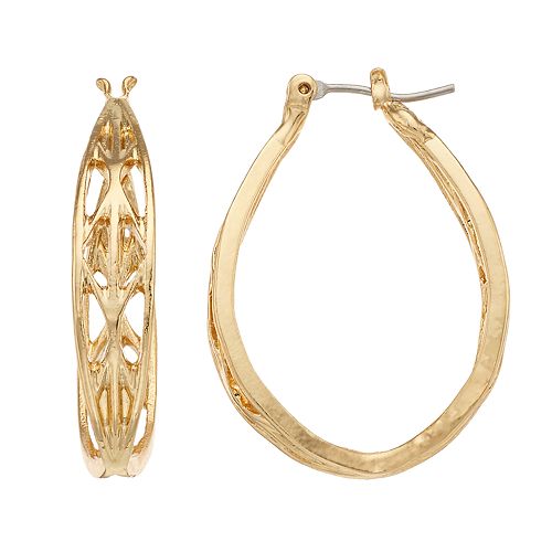 Dana Buchman™ Gold Tone Hoop Earrings