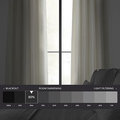 EFF Vintage Textured Faux Dupioni Blackout Curtain Panel