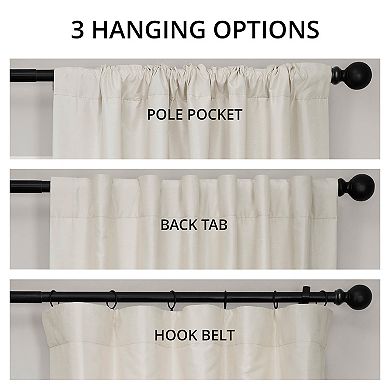 EFF Vintage Textured Faux Dupioni Blackout Curtain Panel