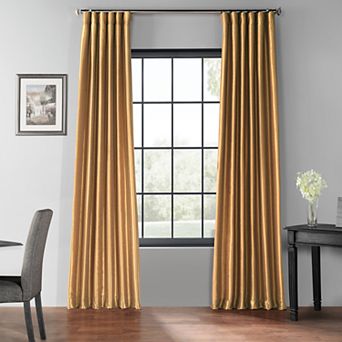 EFF Vintage Textured Faux Dupioni Blackout Curtain Panel